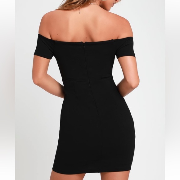 {LULUS} Off the shoulder V Dress - Picture 9 of 16